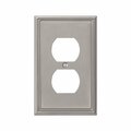 Jackson Deerfield 3108BN Outlet Wallplate, Zinc, Brushed Nickel 77DBN